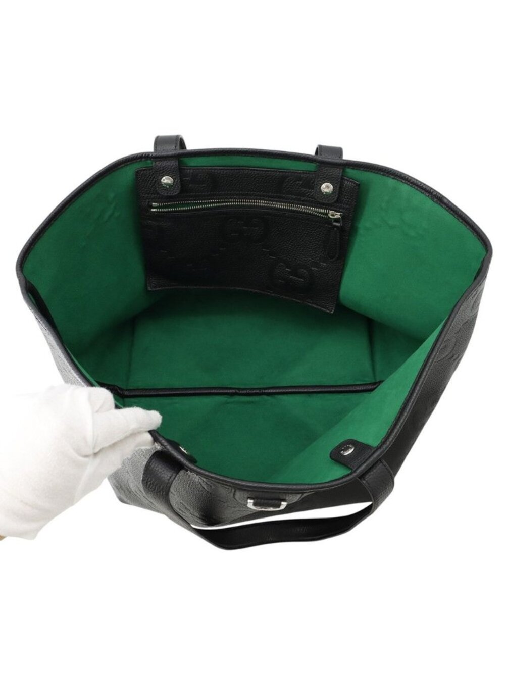 Gucci Tote Jumbo GG Leather Black - Picture 5 of 10